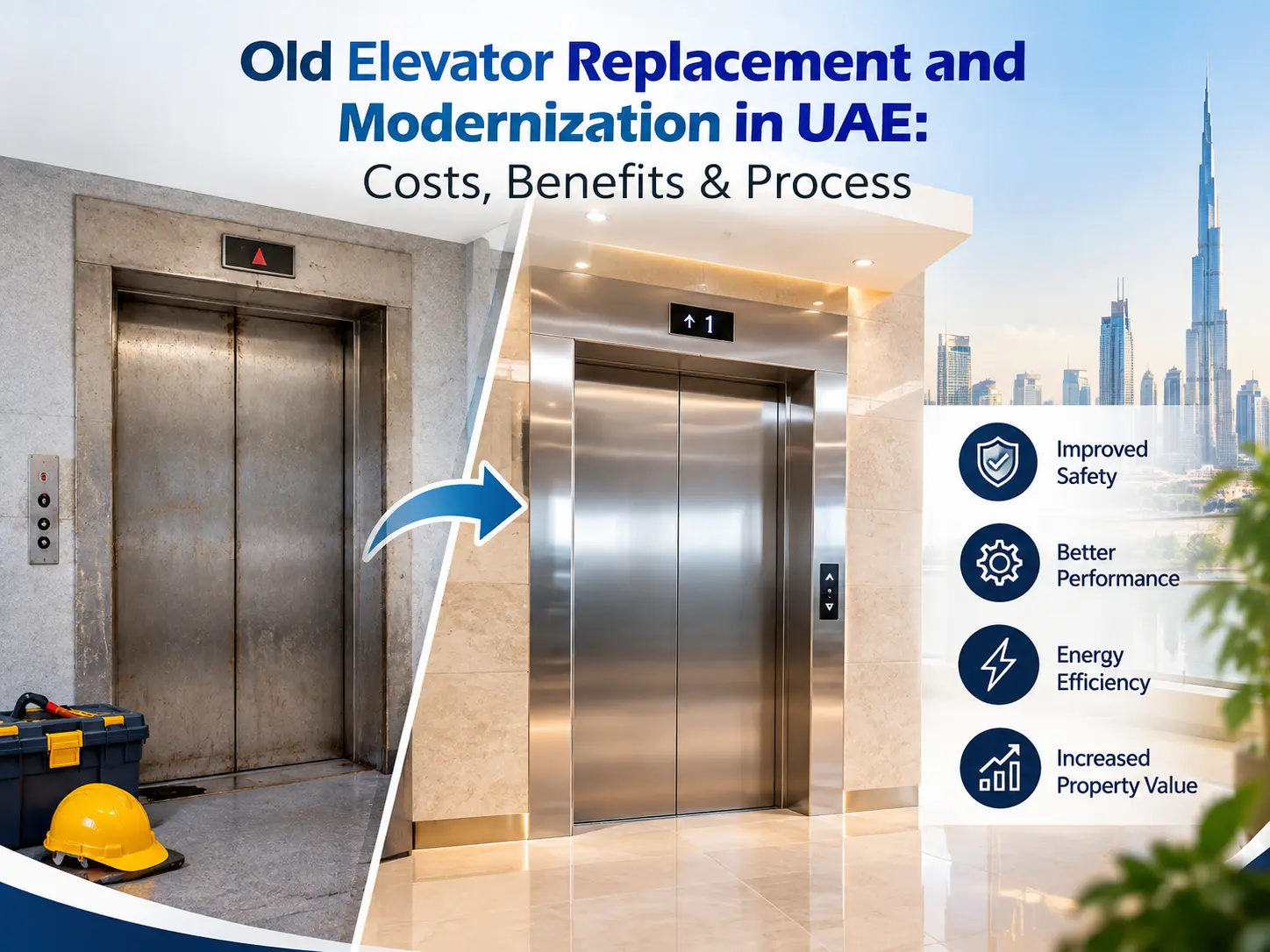 Old Elevator Replacement and Modernization in UAE