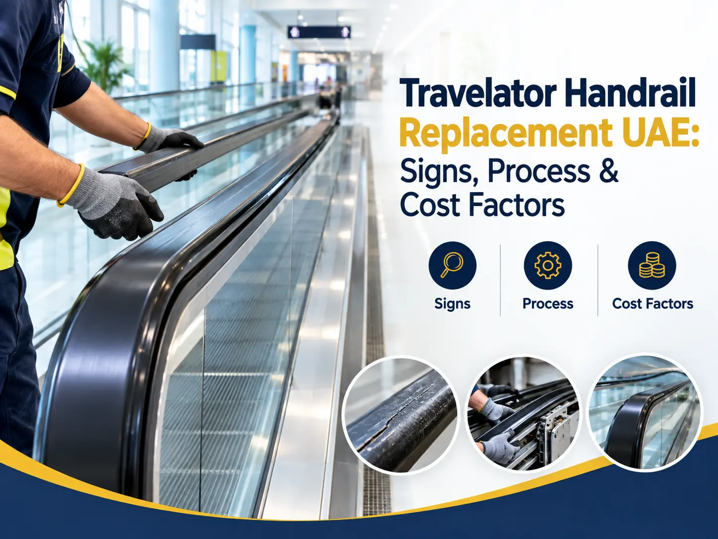 Travelator Handrail Replacement UAE: Signs, Process & Cost Factors